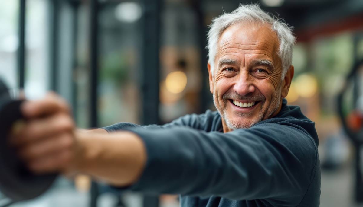 Person in fließender Bewegung